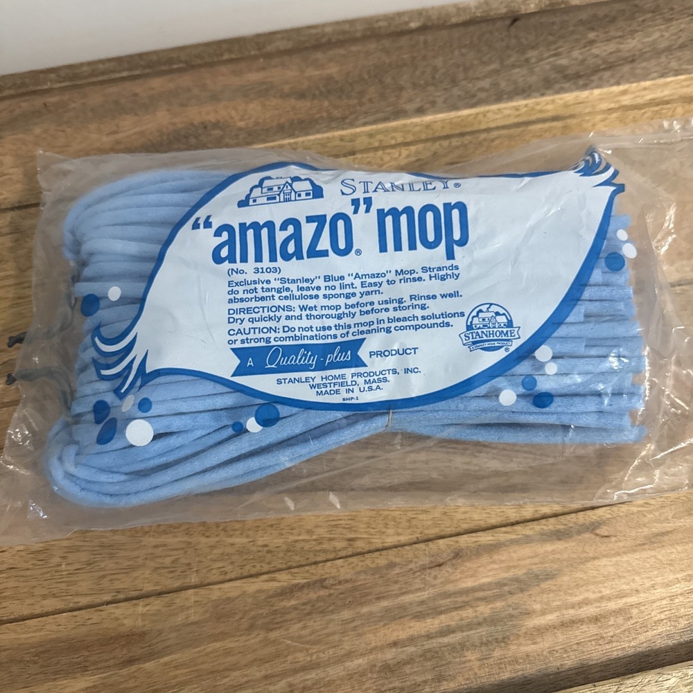 Vintage Stanley Home Products Amazo Mop Replacement Head New Sealed Rare